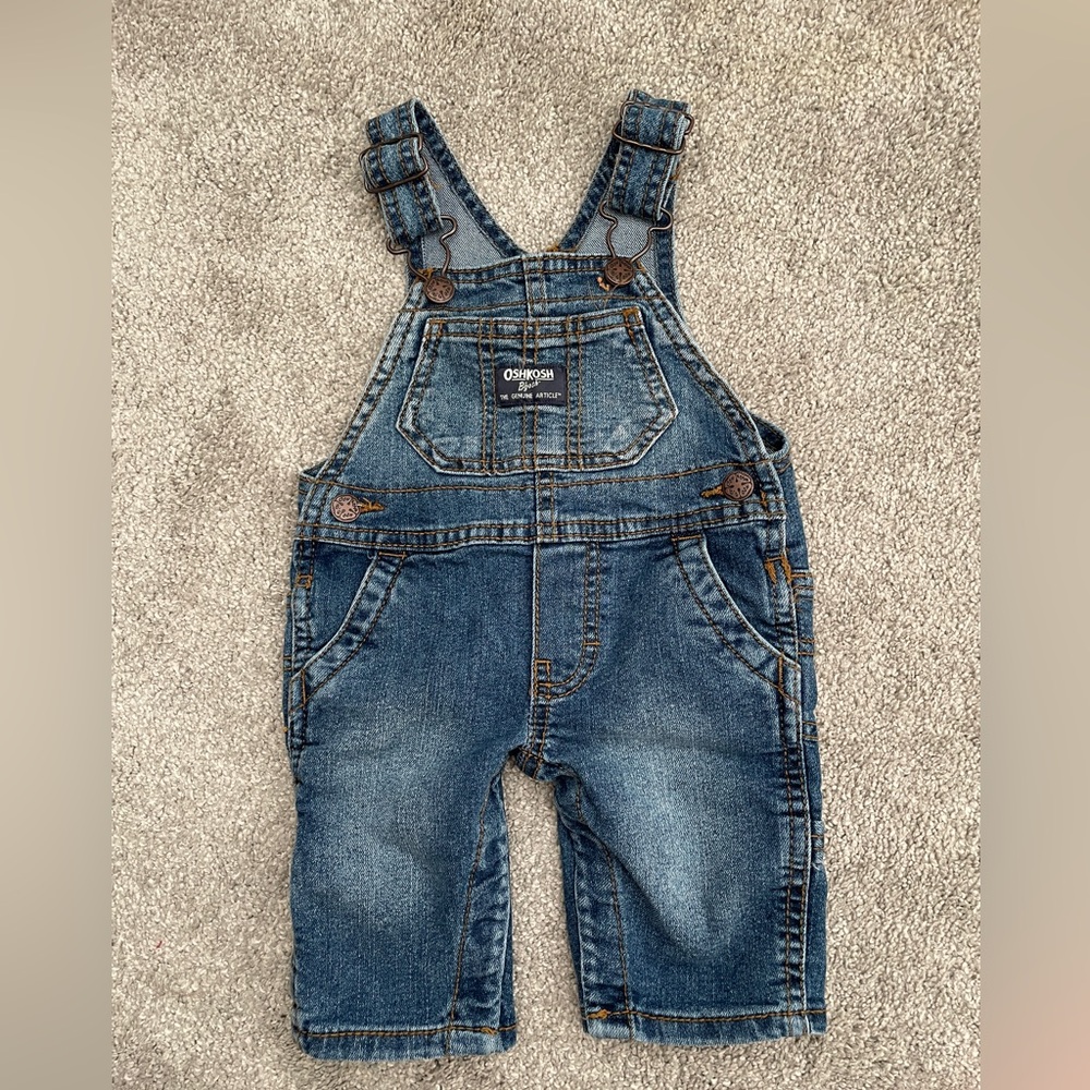 OshKosh B'gosh Dark Blue Denim Baby Overalls